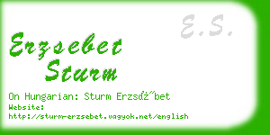 erzsebet sturm business card